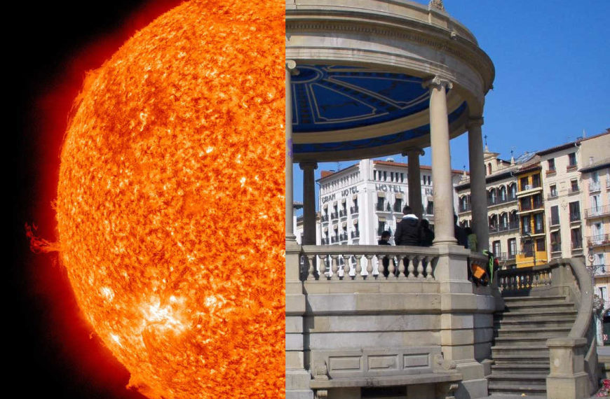 Si el Sol estuviera en la Plaza del Castillo, el Sistema Solar a escala.